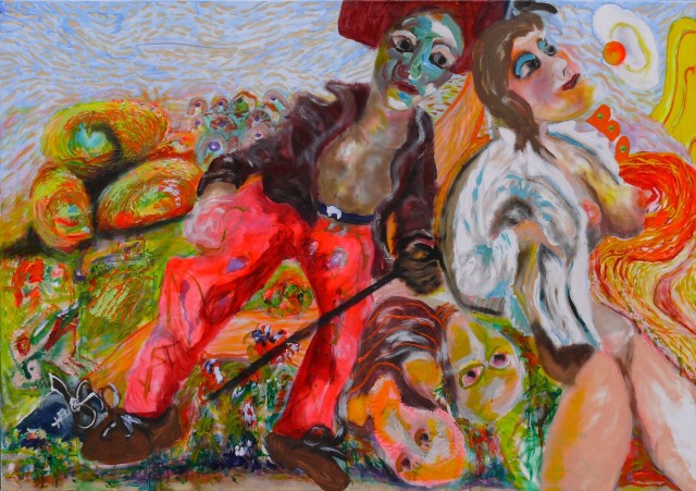 2021 Martin Franke, Marktplatzglühen, 120 x 170 cm, 2021